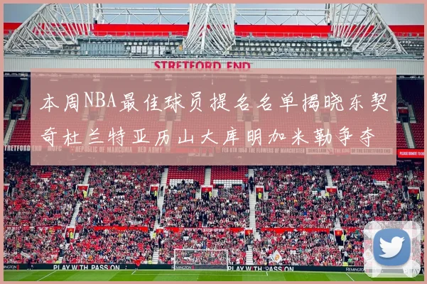 本周NBA最佳球员提名名单揭晓东契奇杜兰特亚历山大库明加米勒争夺荣誉